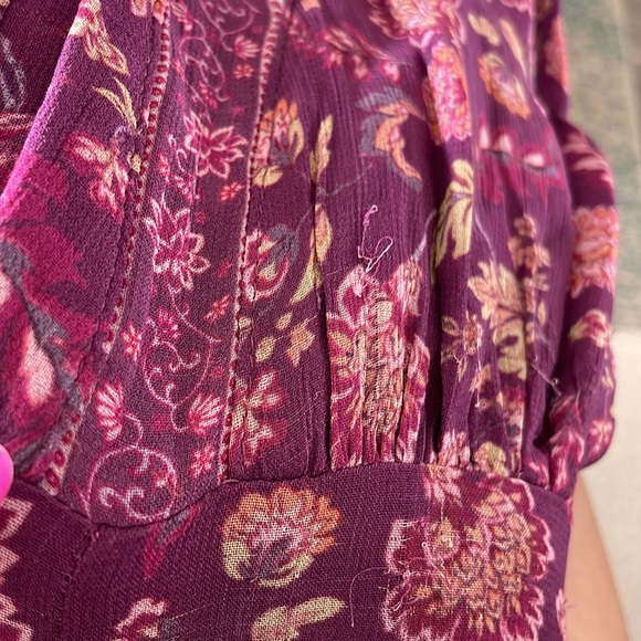 Tularosa Hopper Mini Dress in Plum Pink Floral size small - Picture 11 of 11